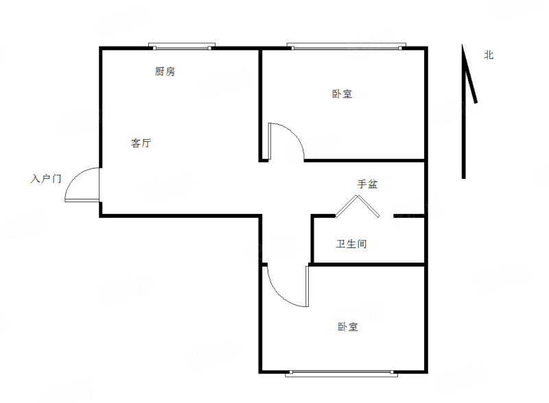 前进社区(铁西)2室1厅1卫58㎡南北46.8万