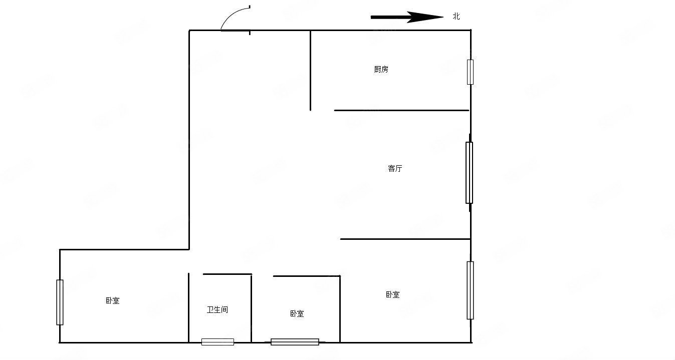 万锦香韵3室1厅1卫94㎡南88万