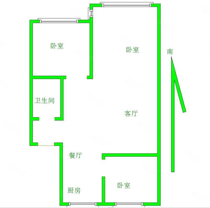 市委西苑一区3室1厅1卫97㎡南北43.5万