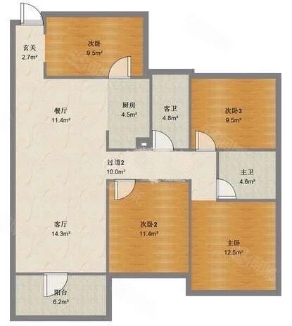 【10图】白石湖精装4房2厅2卫 电梯中层 拎包入住,奥林华府-钦州58