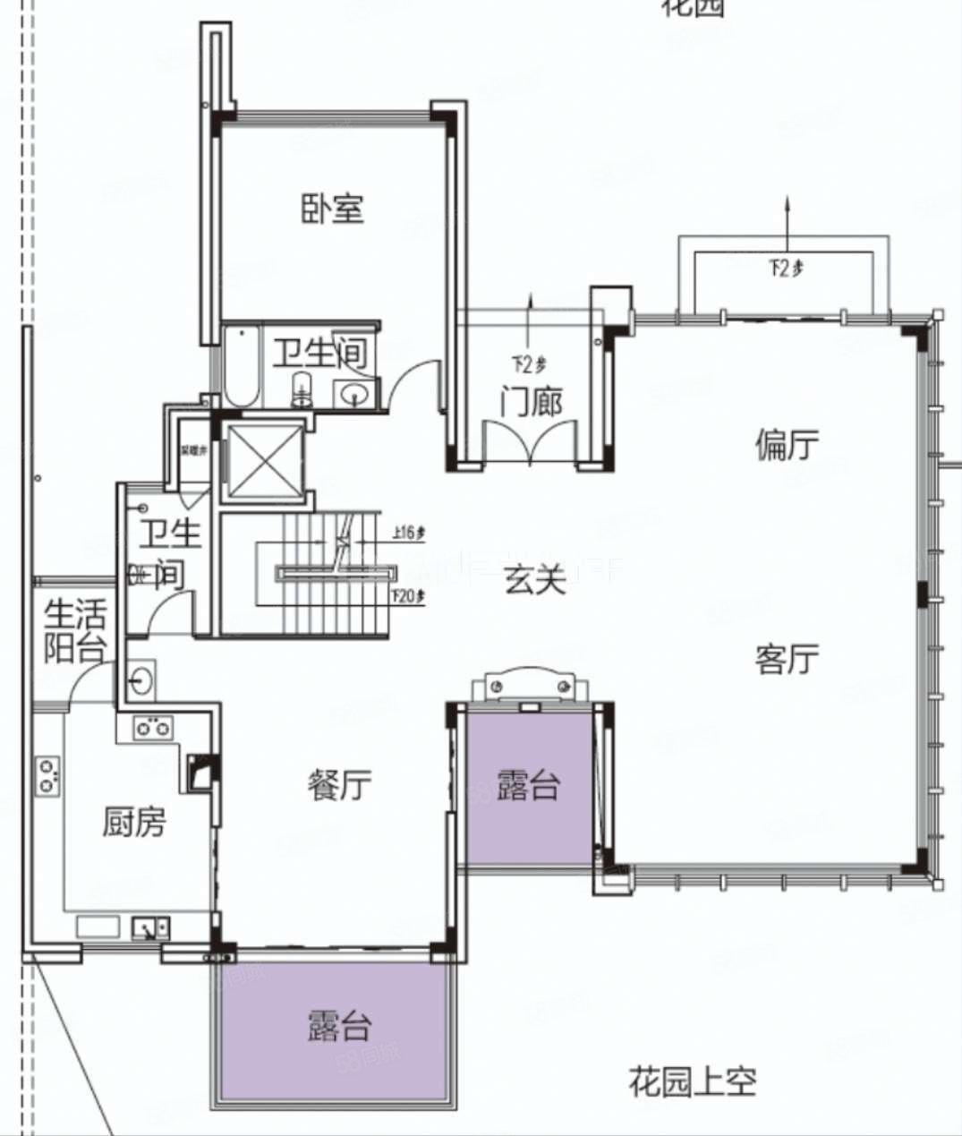 中天未来方舟E2组团择邻郡(别墅)4室2厅4卫267㎡南1080万