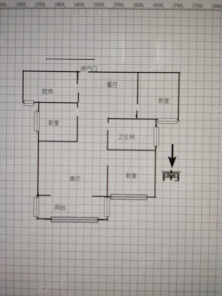 建业壹号城邦3室2厅1卫88㎡南北56万