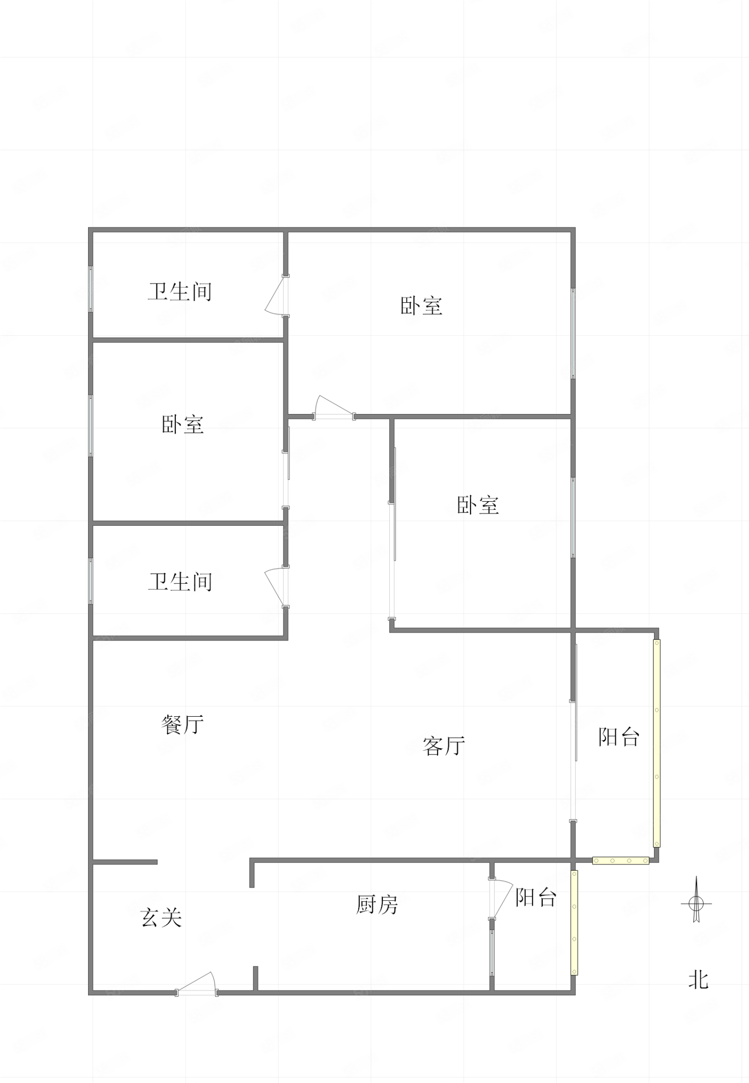 首钢美利山公园城市3室2厅2卫112㎡北164.8万