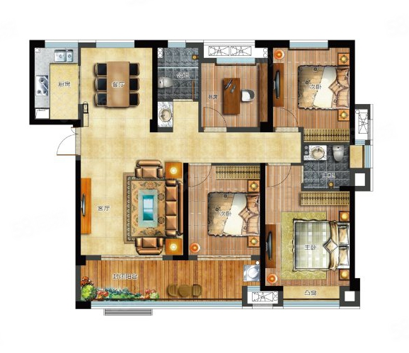 商品房楼层特别的好壹号学府牡丹区实验21中四居室高端住宅