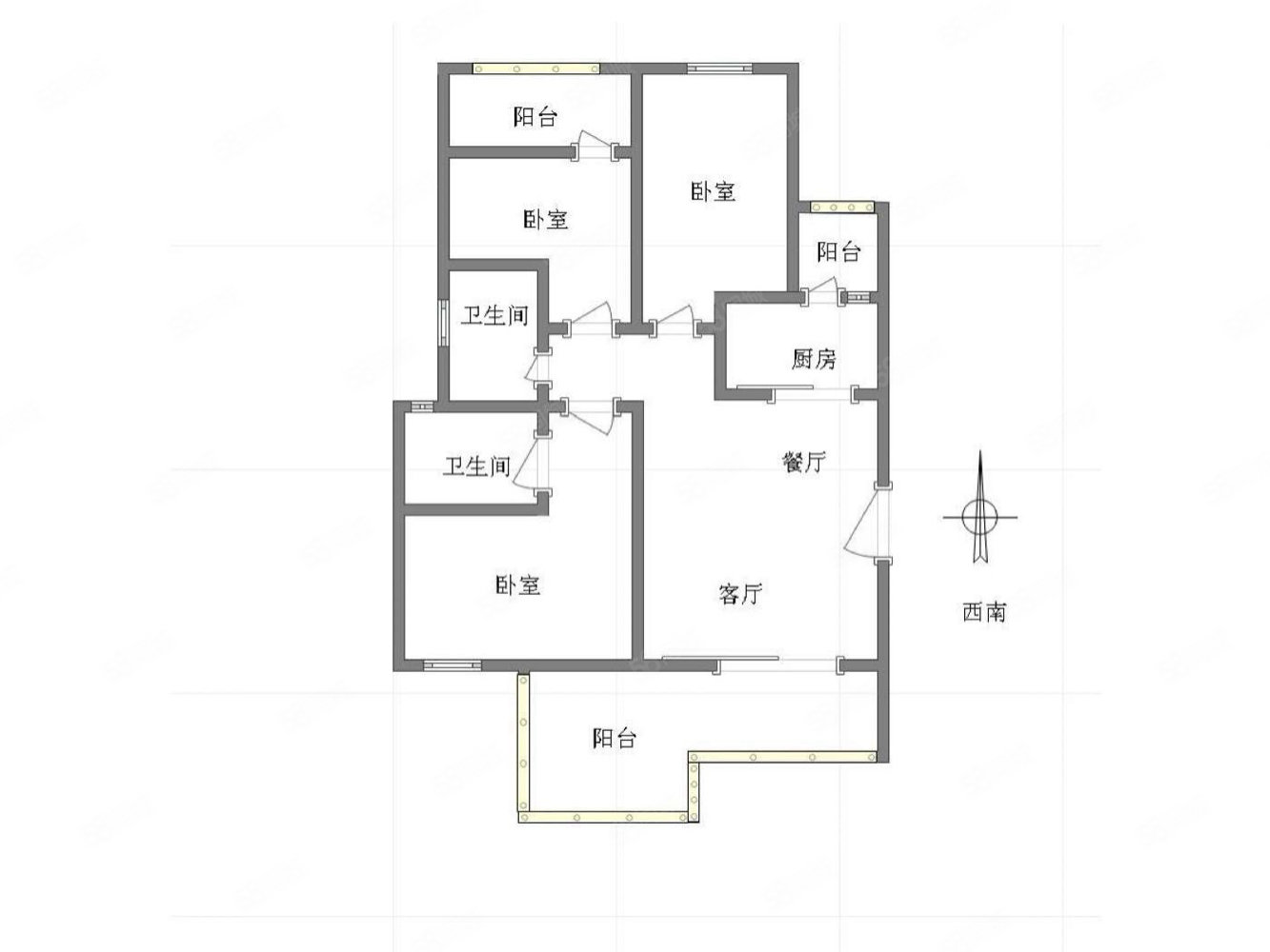 远洋合能枫丹江屿3室2厅2卫110.9㎡南北119万