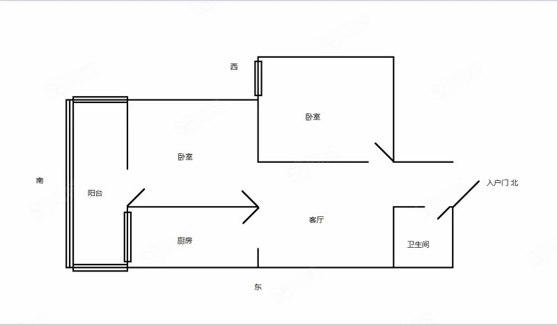 富顺诚3室1厅1卫104.28㎡南北100万