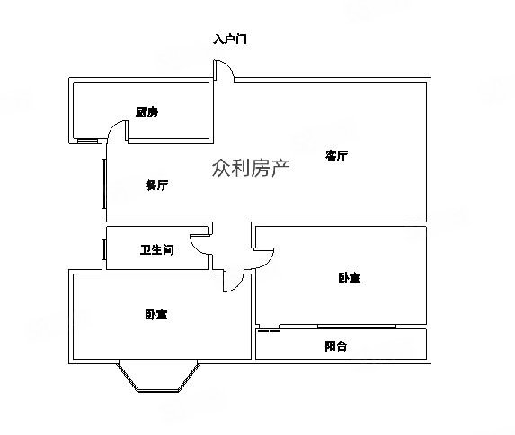 鑫都国际2室2厅1卫87㎡东西31.5万