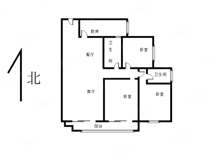 芙蓉湖壹号3室2厅2卫126㎡南北77.8万