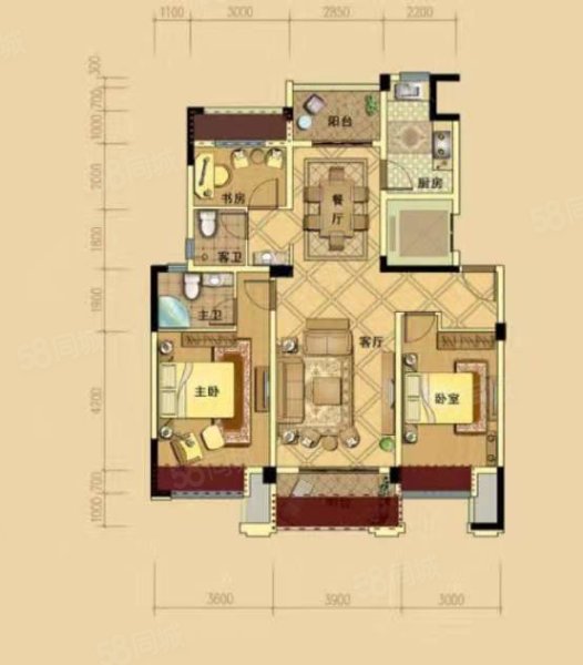 湖滨花园(长兴)3室2厅2卫89㎡南25万
