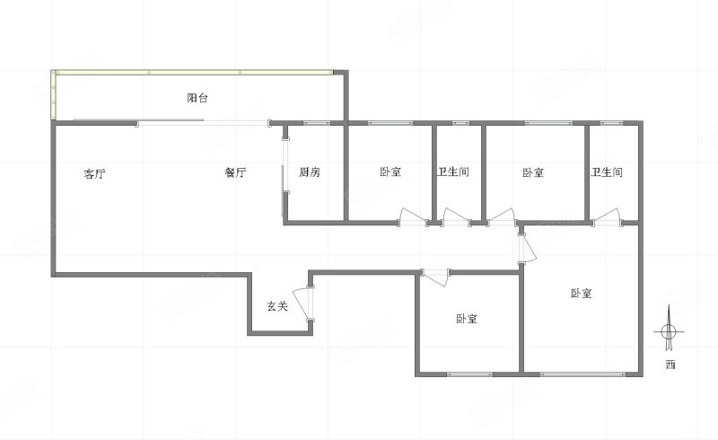 保利堂悦棠园4室2厅2卫137.19㎡西160万