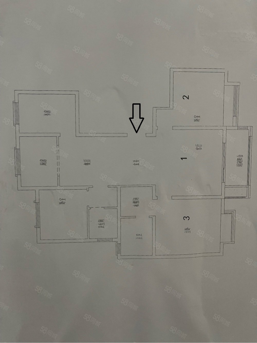 风和雅苑4室2厅2卫135㎡南北80万