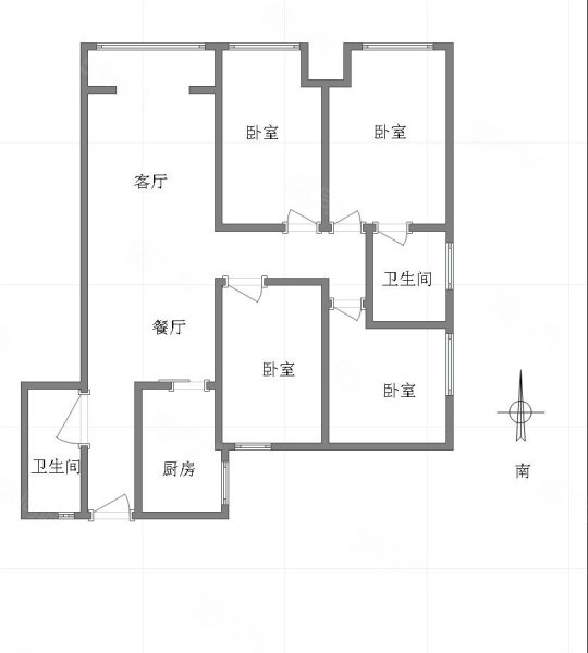 兴茂北座4室2厅2卫115㎡南34.5万