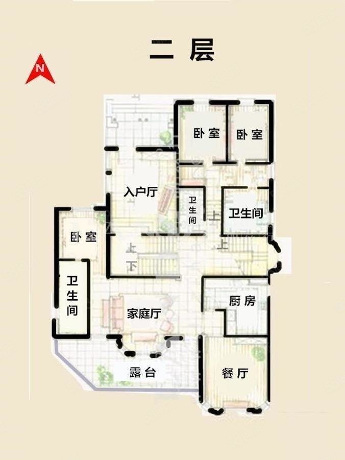 晴翠園5室3廳6衛(wèi)438.92㎡南北3800萬(wàn)