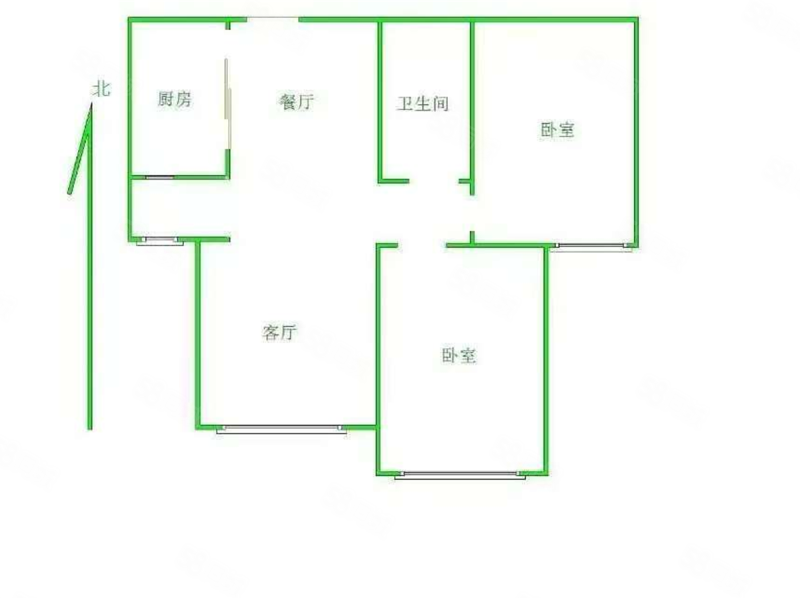 卓正丽景蓝湾(C区)2室2厅1卫85.6㎡南北78万