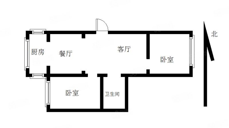 教师花园2室1厅1卫81.34㎡东西57万