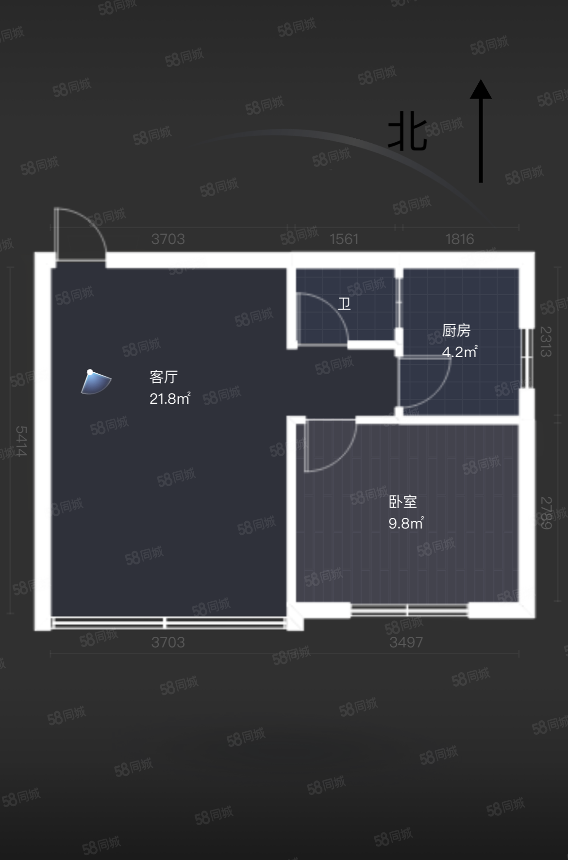 怡安苑1室1厅1卫41㎡南80万