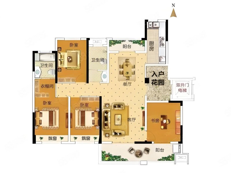 布鲁斯小镇  洋房  大户型复式  新中式装修  证满可贷