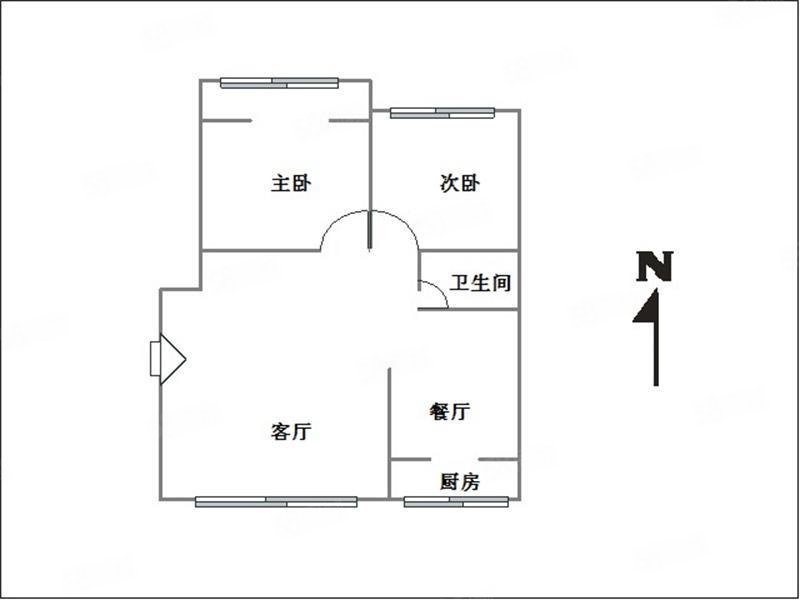 御沁园2室2厅1卫91.01㎡南北49.8万