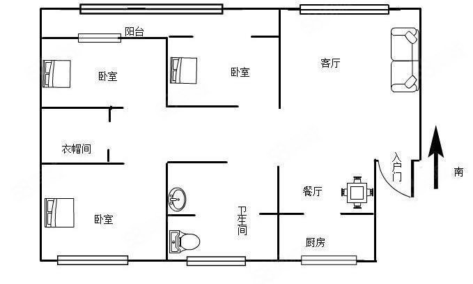 嘉和苑3室2厅1卫140㎡南北21万