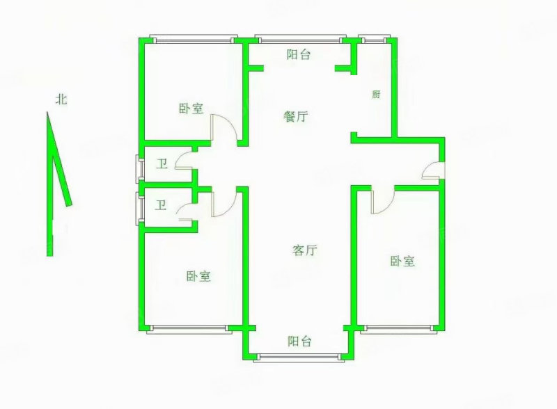 尚景苑3室2厅2卫130㎡南北110万