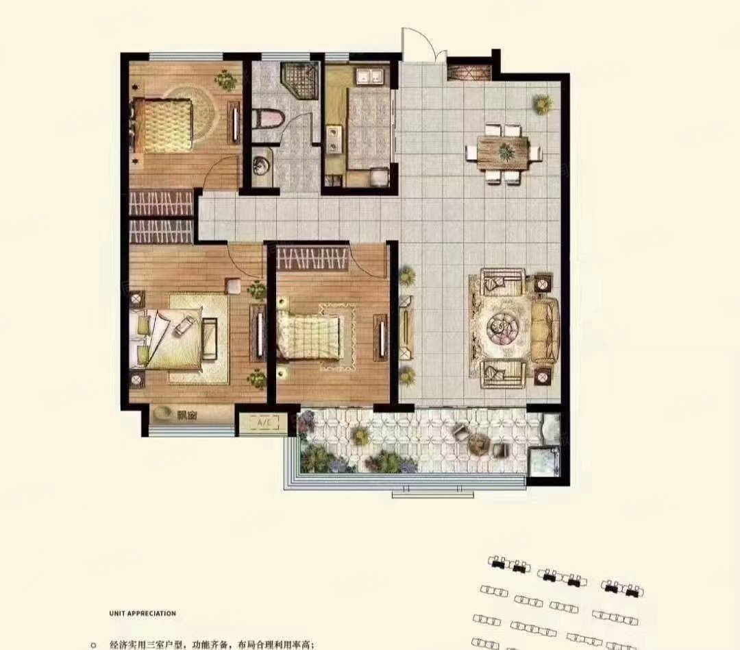 馨园小区(郯城)3室2厅1卫125㎡南北72万