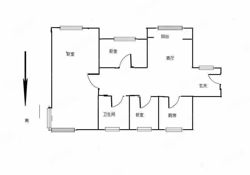 花香漫城3室2厅1卫89㎡南50万