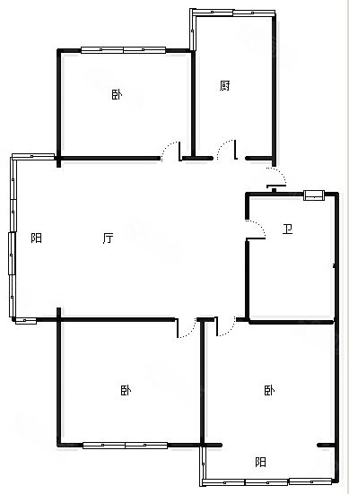 旭泰花园3室1厅1卫101㎡南北230万