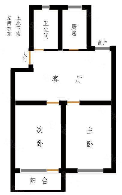 师范校家属楼2室1厅1卫94㎡南北29.8万