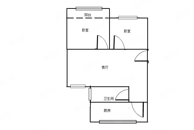 齐鲁石化腈纶厂生活区2室1厅1卫63㎡南北34万