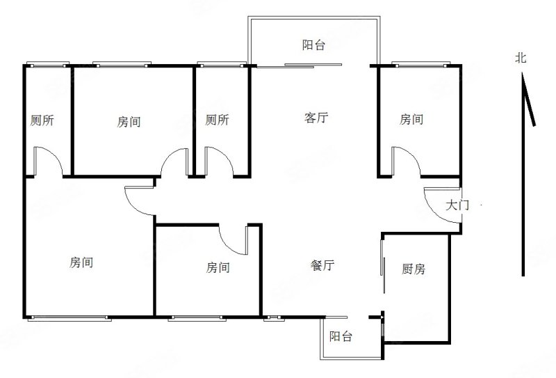 清晖嘉园4室2厅2卫107.33㎡南北109万