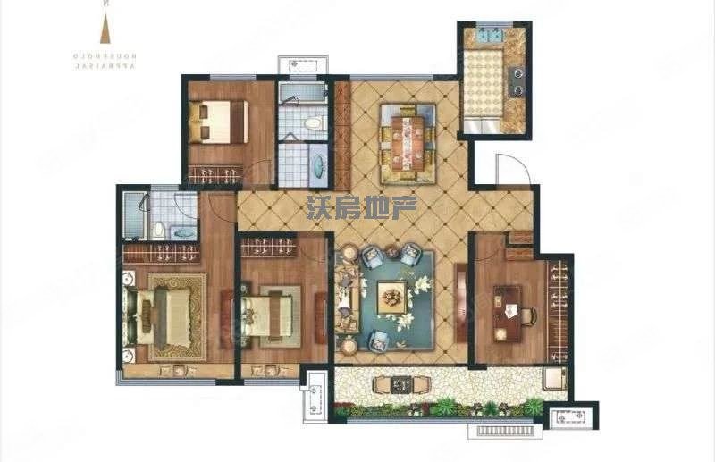 鸿鑫御景南区4室2厅2卫157㎡南北155万