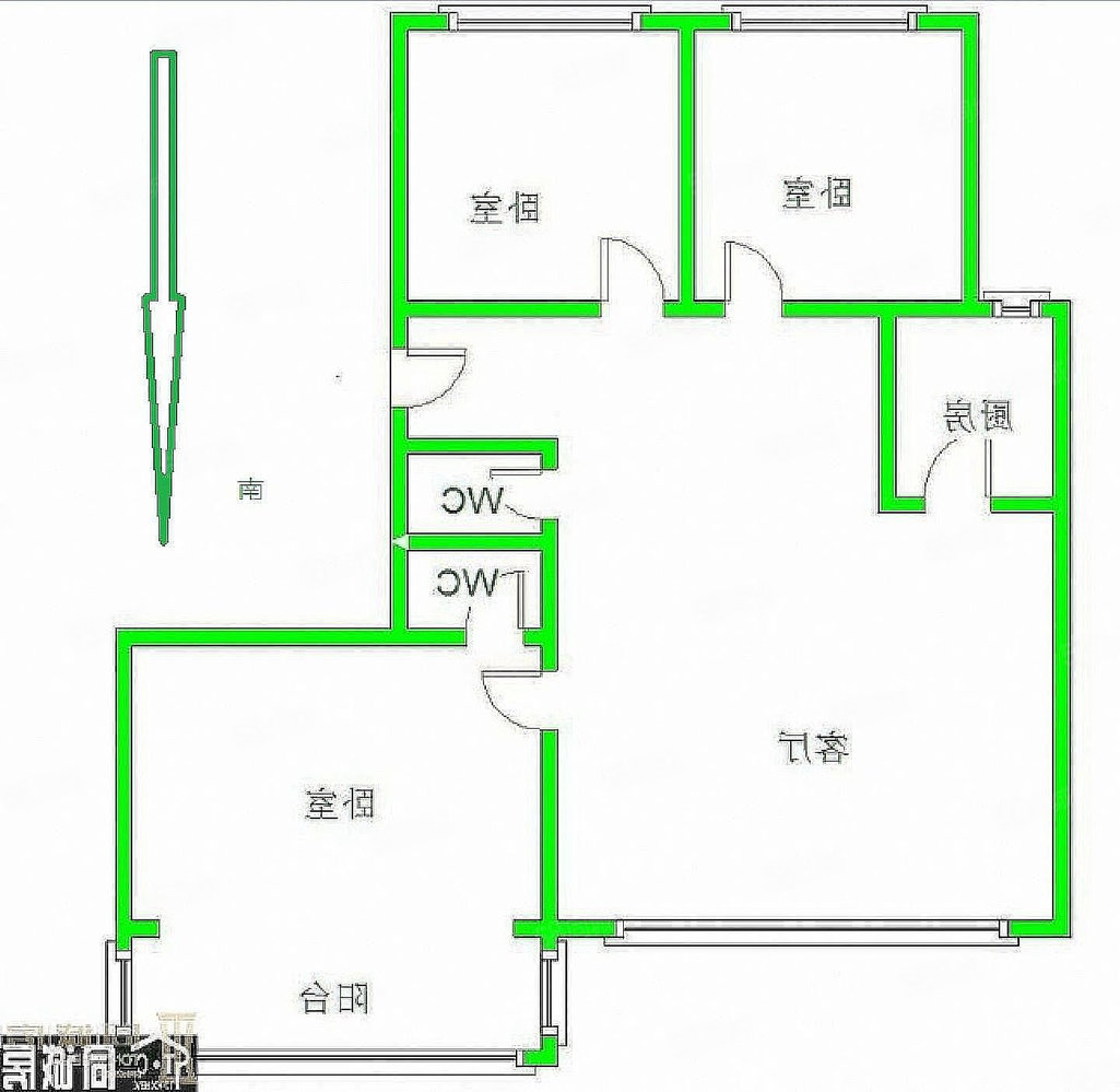 安康苑西区3室2厅2卫135㎡南北159万