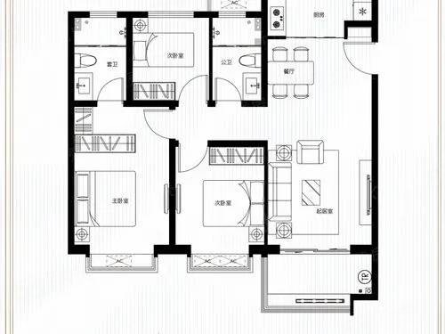 宝业花街风情3室2厅2卫112.38㎡南北115万