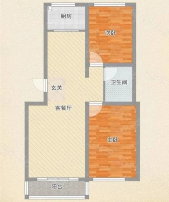 有色局家属区2室2厅1卫71㎡南北63.5万