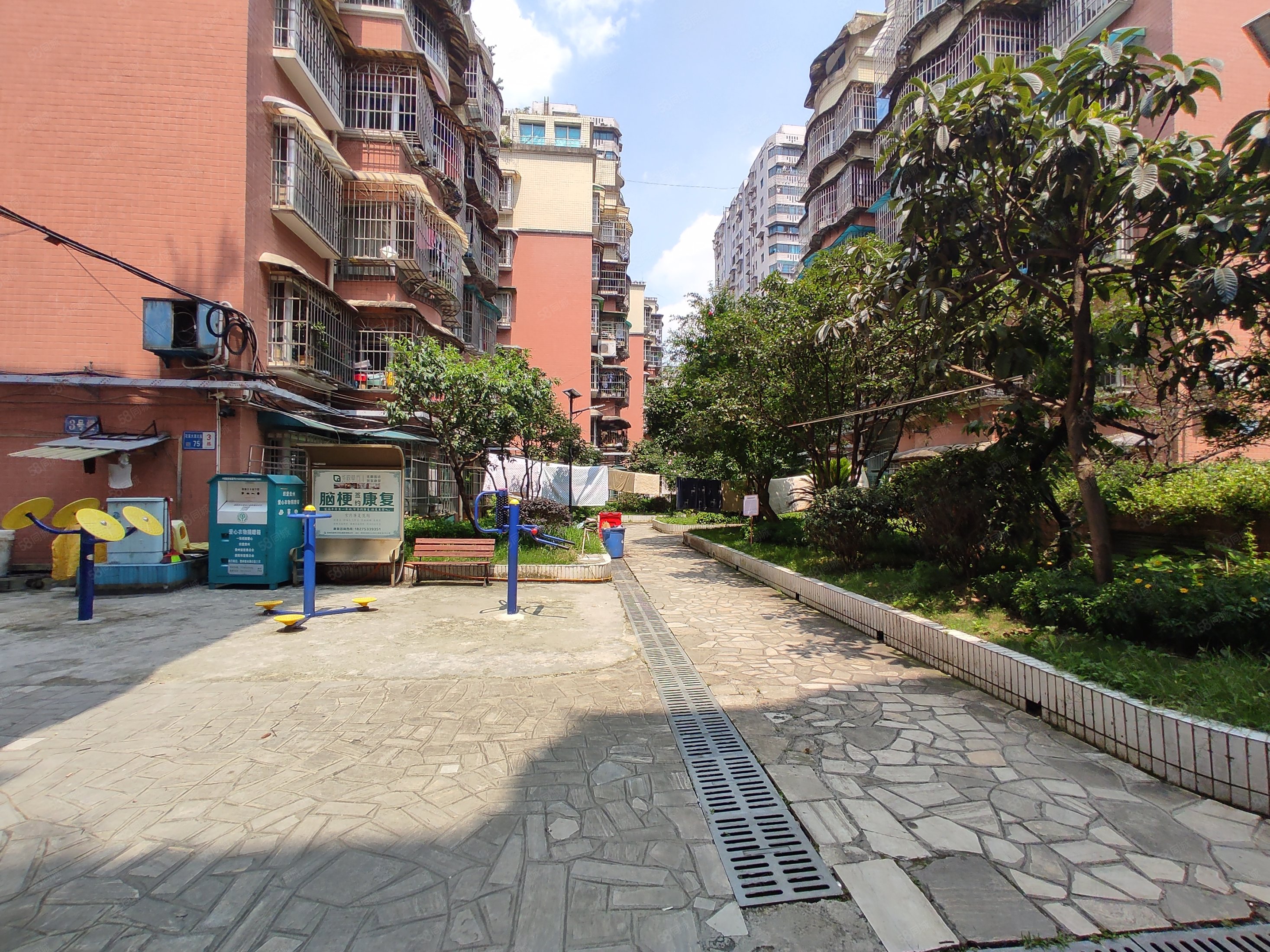 【10图】狮峰路 50平花园 楼上1室1厅1厨1卫 楼下正规4房2卫,贵铁花园