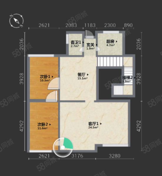 藏龙倚湖逸墅6室3厅4卫336.87㎡南北495万