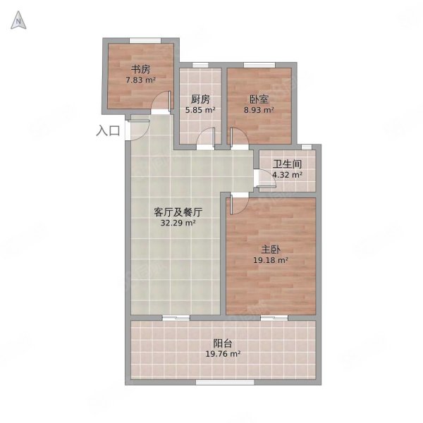 西林名都3室2厅1卫83㎡南北63.8万