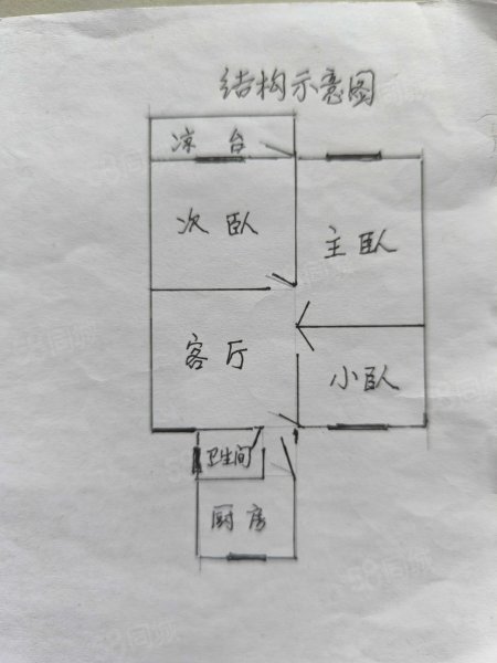 葛洲坝六公司大院3室1厅1卫68.32㎡南北32万