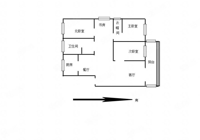 利源花园3室2厅2卫148㎡南北127万