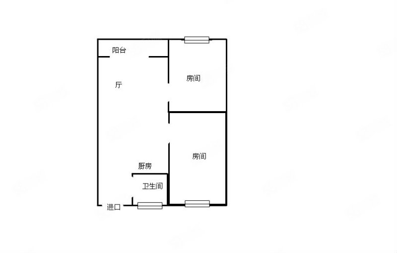 象屿骏岭2室2厅1卫65㎡南53万