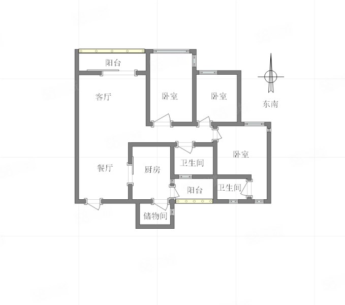 同舟世纪苑3室2厅2卫138㎡东南134万