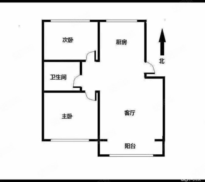 阳光花园2室1厅1卫70.46㎡南北33.8万