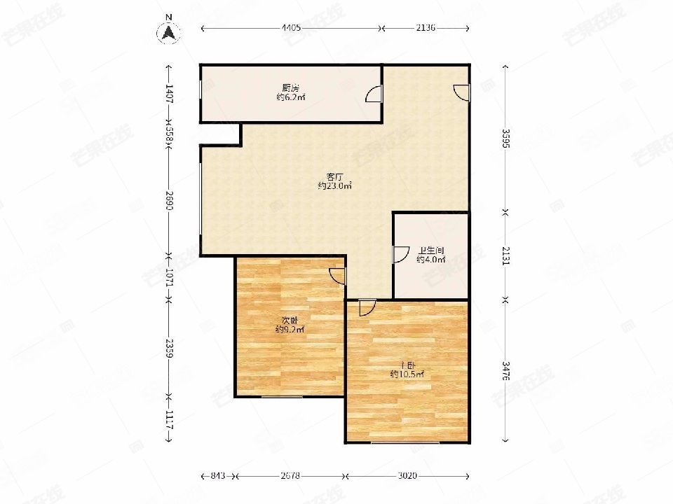 唐轩公馆2室1厅1卫68.22㎡西南57万