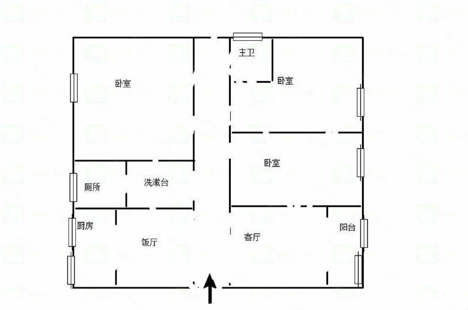 远大紫梦城3室2厅2卫130㎡南北63万