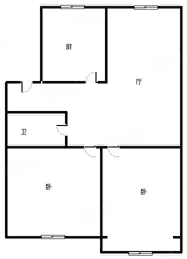 逍遥花园2室2厅1卫72.42㎡南北140万