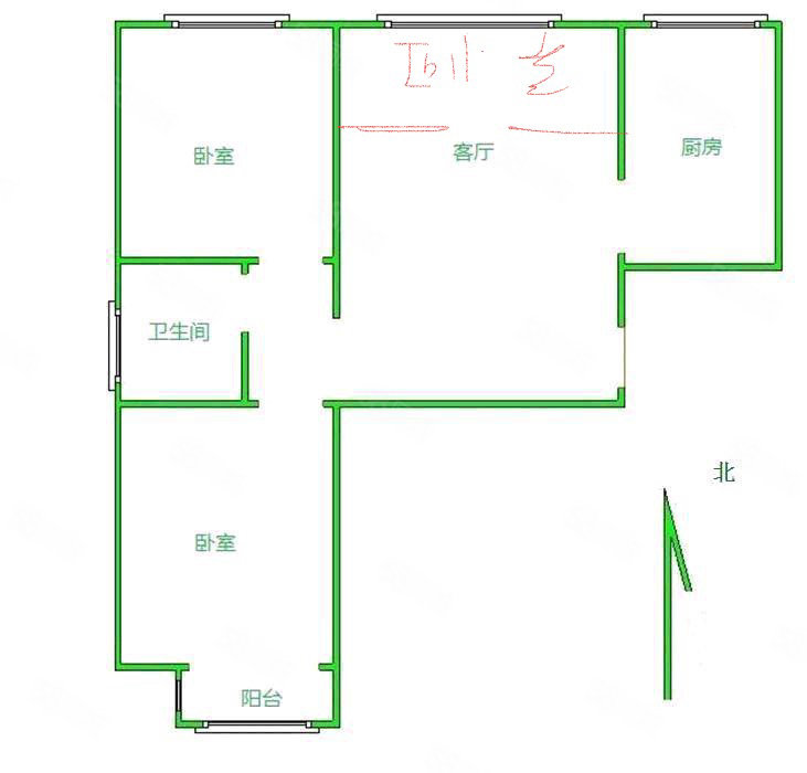 上林风景3室2厅1卫91.67㎡南北95.6万