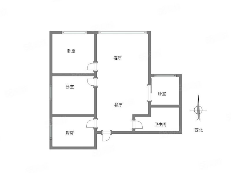 怡景大厦3室2厅1卫98㎡南82万