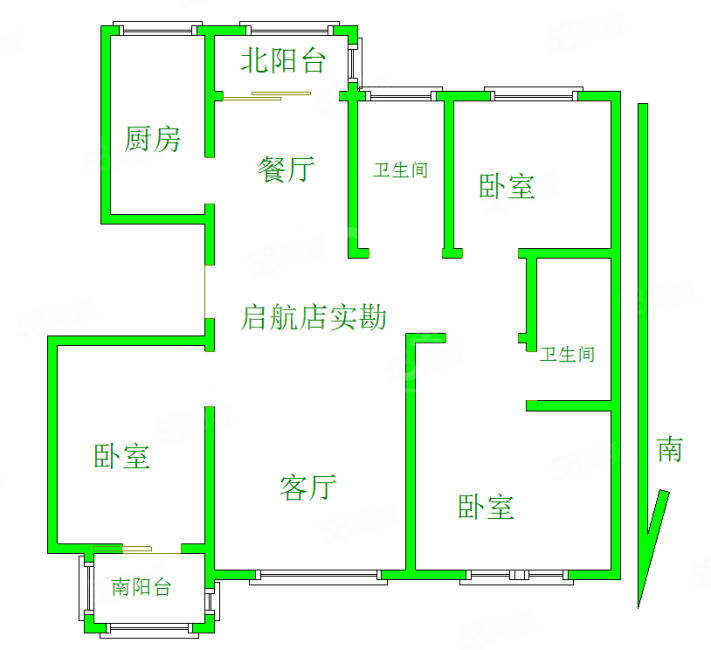 东方世纪城3室2厅2卫140㎡南北135万