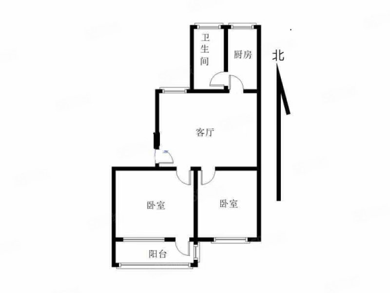 凯瑞安园2室2厅1卫74㎡南59.8万