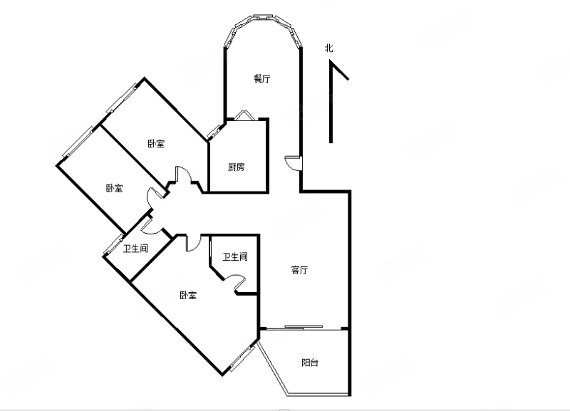 优山美地(公寓住宅)3室2厅2卫145.3㎡南北788万